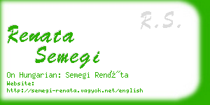 renata semegi business card